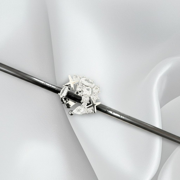 Кафф с крупными кристаллами и крестами 1J10995CJJ