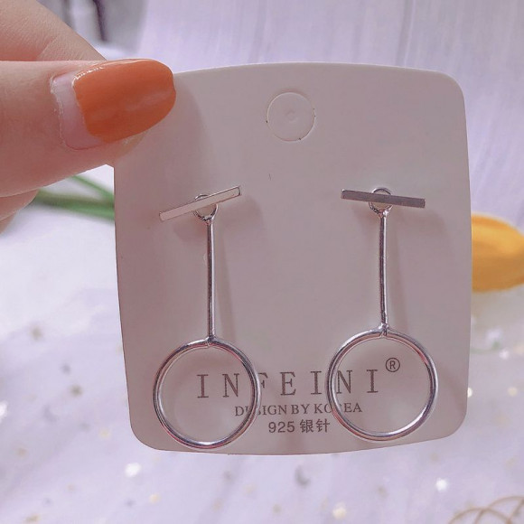 Серьги-пусеты с геометрическими подвесками 1J12102CJJ