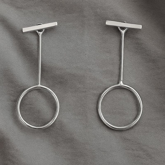 Серьги-пусеты с геометрическими подвесками 1J12102CJJ