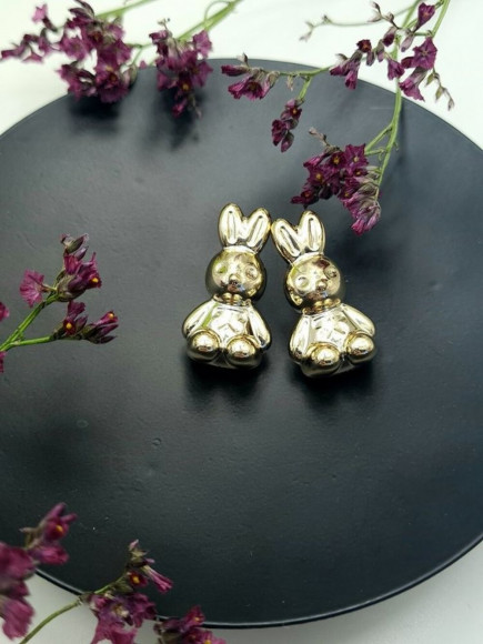 Серьги ccb пластик кролики J10056CJJ