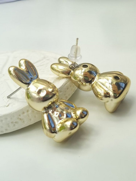 Серьги-гвоздики зайчики J10056CJJ