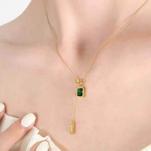 Колье медицинская сталь с напылением золотом J10942CJJ