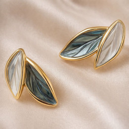 Серьги листья ювелирный сплав 1J12330CJJ
