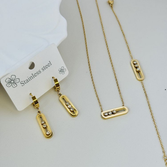 Серьги из стали с напылением золотом J11467CJJ Серьги из стали с напылением золотом J11467CJJ