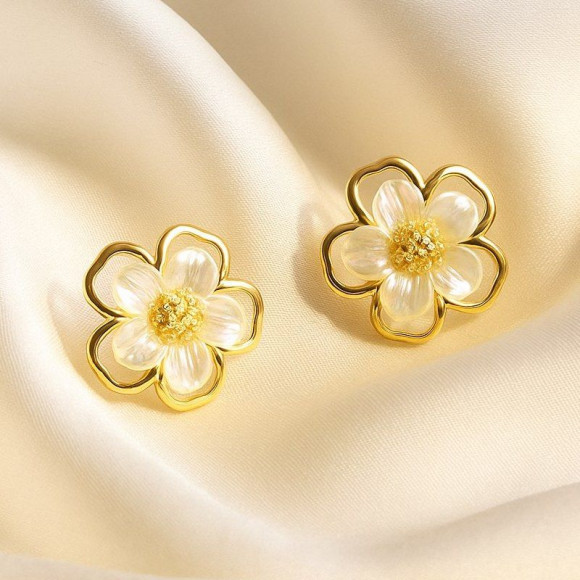 Серьги цветы ювелирный сплав 1J12331CJJ Серьги цветы ювелирный сплав 1J12331CJJ