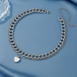 Цепочка медицинская сталь кулон сердце 1J12270CJJ