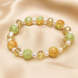 Браслет солнечные блики с золотистыми бусинами J11048CJJ Браслет солнечные блики с золотистыми бусинами J11048CJJ