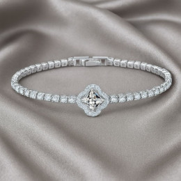 Браслет медь циркон напыление платиной 1J12501CJJ