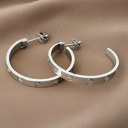 Тонкие серьги-полукольца 1J12050CJJ Тонкие серьги-полукольца 1J12050CJJ