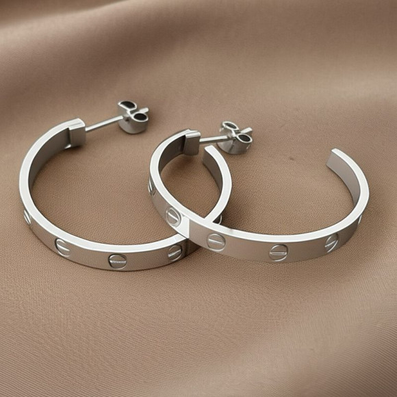 Тонкие серьги-полукольца 1J12050CJJ