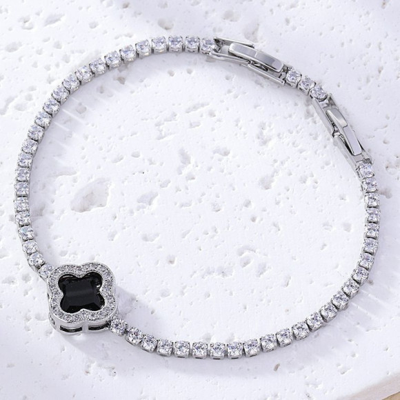 Браслет медь циркон напыление платиной 1J12502CJJ