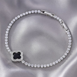 Браслет медь циркон напыление платиной 1J12502CJJ