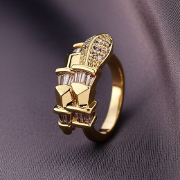 Кольцо в виде гибкой змеи с фианитовой дорожкой 1J11980CJJ Кольцо в виде гибкой змеи с фианитовой дорожкой 1J11980CJJ