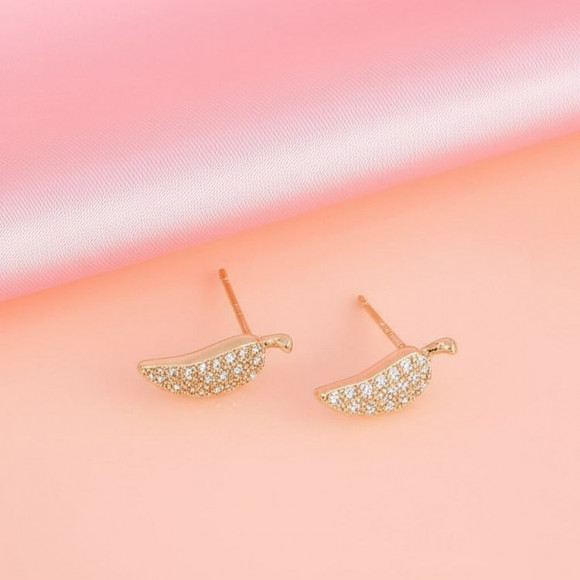 Серьги медь с напылением золотом J10711CJJ