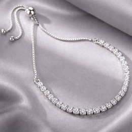 Браслет медь циркон напыление платиной 1J12504CJJ