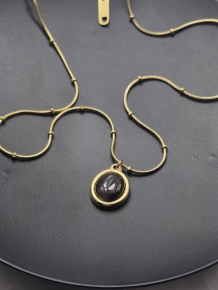 Колье медицинская сталь с напылением золотом J10948CJJ