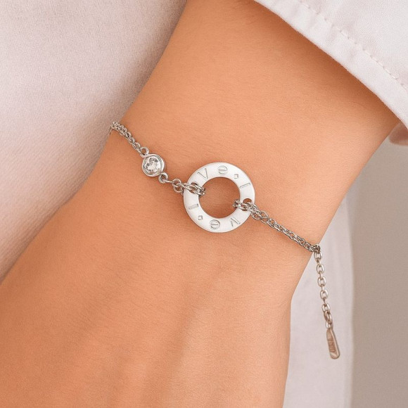 Браслет-нить с кольцом и римскими цифрами 1J12053CJJ Браслет-нить с кольцом и римскими цифрами 1J12053CJJ