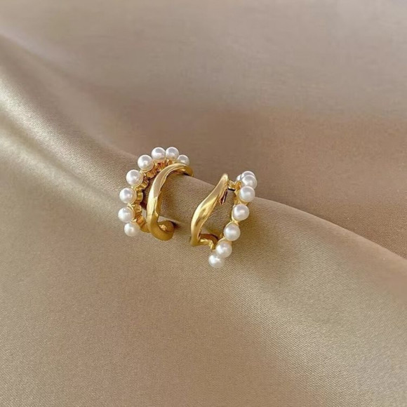 Серьги медь с напылением золотом J10715CJJ
