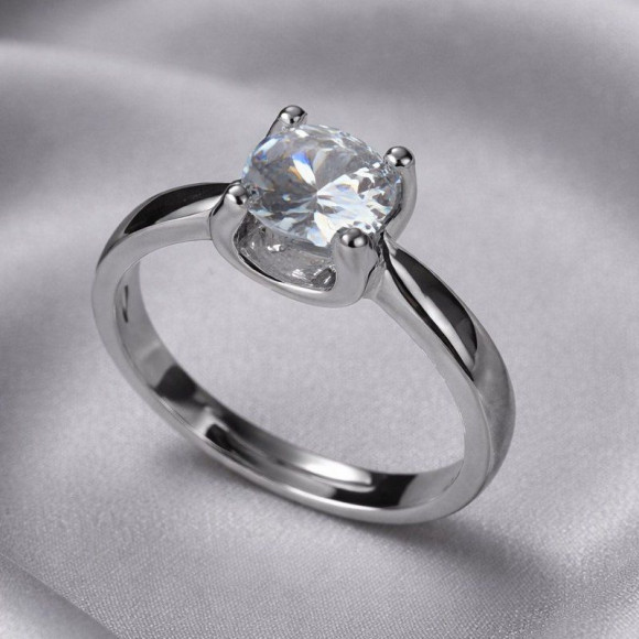 Кольцо с крупным граненым кристаллом 1J12336CJJ