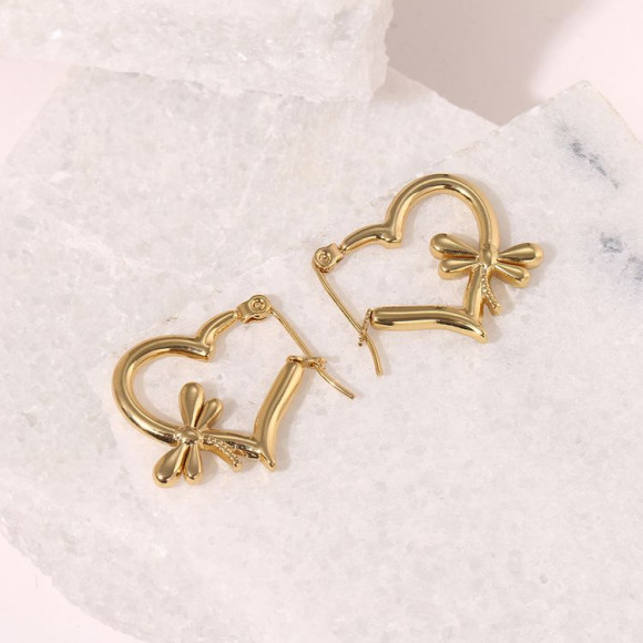 Серьги медицинская сталь с напылением золотом J10354(CJJ) Серьги медицинская сталь с напылением золотом J10354(CJJ)