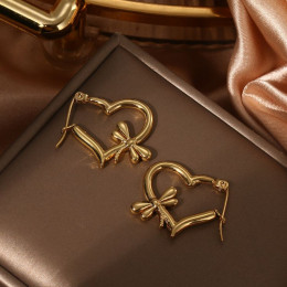 Серьги медицинская сталь с напылением золотом J10354(CJJ)