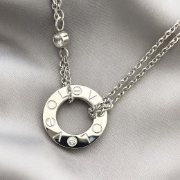 Титановая цепочка с кулоном-кольцом Love и цифрами 1J12055CJJ Титановая цепочка с кулоном-кольцом Love и цифрами 1J12055CJJ