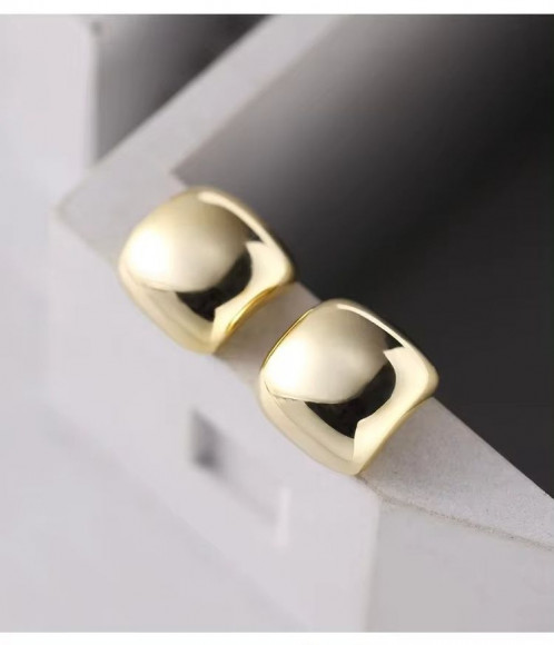 Серьги-гвоздики полусферы гладкие J10719CJJ