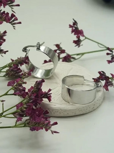 Серьги стальные кольца J10213CJJ