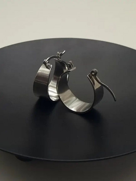 Серьги стальные кольца J10213CJJ