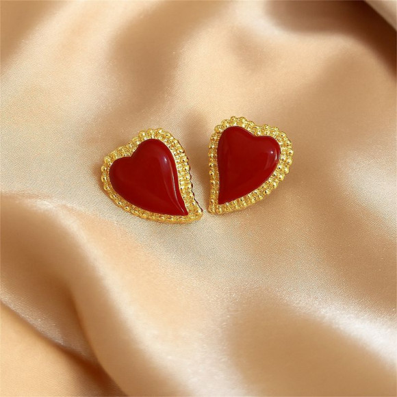 Серьги сердце ювелирный сплав 1J12340CJJ Серьги сердце ювелирный сплав 1J12340CJJ