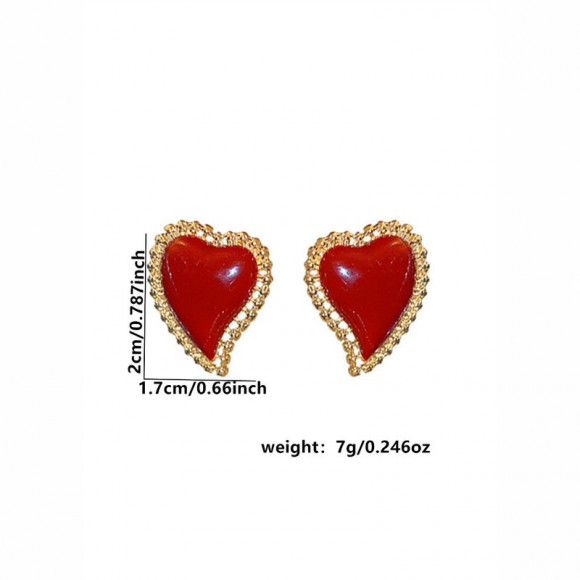 Серьги сердце ювелирный сплав 1J12340CJJ Серьги сердце ювелирный сплав 1J12340CJJ