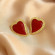 Серьги сердце ювелирный сплав 1J12340CJJ Серьги сердце ювелирный сплав 1J12340CJJ
