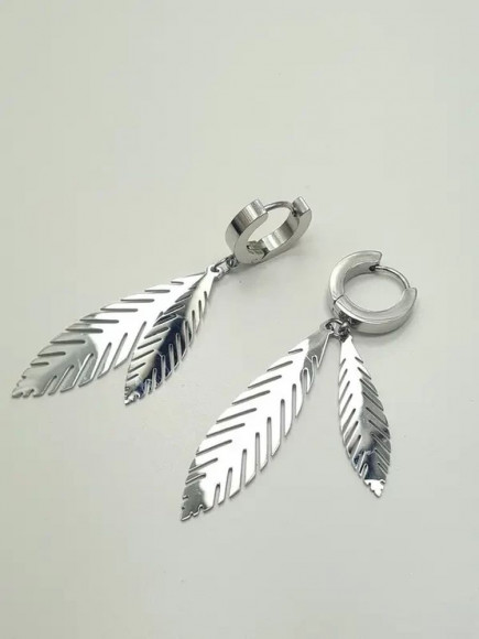 Серьги стальные листья J10210CJJ