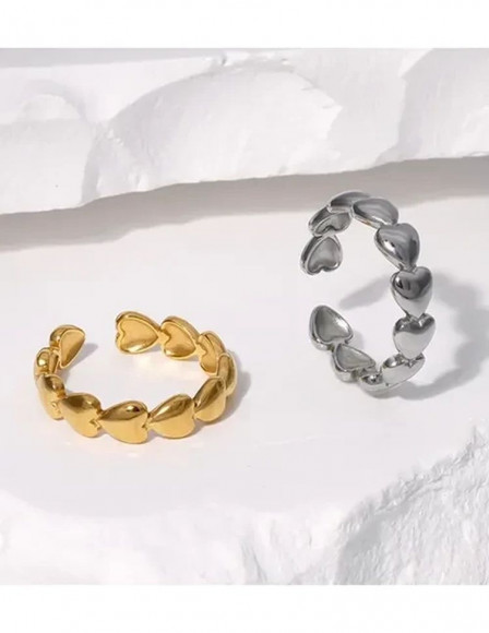 Стальное кольцо сердце J10111CJJ