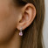 Серьги циркон розовый камень 1J12278CJJ
