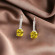 Серьги циркон жёлтый камень 1J12279CJJ