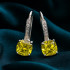 Серьги циркон жёлтый камень 1J12279CJJ