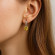Серьги циркон жёлтый камень 1J12279CJJ