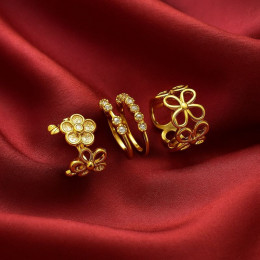 Кафф медь с напылением золотом J11008CJJ