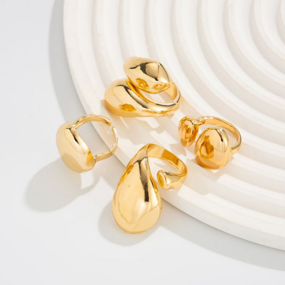 Комплект золотистых колец обтекаемой формы 1J11854CJJ Комплект золотистых колец обтекаемой формы 1J11854CJJ