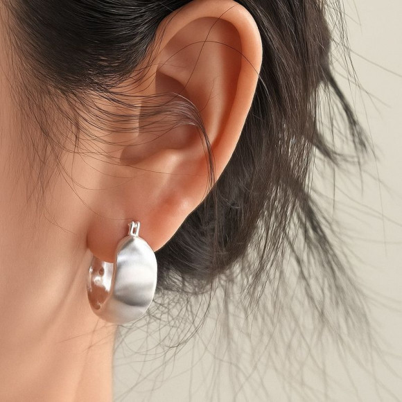 Серьги конго медь напыление платиной 1J12126CJJ