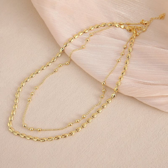 Колье напыление золотом 1J11645CJJ Колье напыление золотом 1J11645CJJ