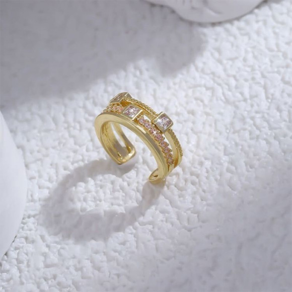 Кафф (комплект) медь с напылением золотом J11009CJJ