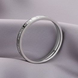 Кольцо стальное обручальное "I feel you even when I close my eyes" J10179CJJ