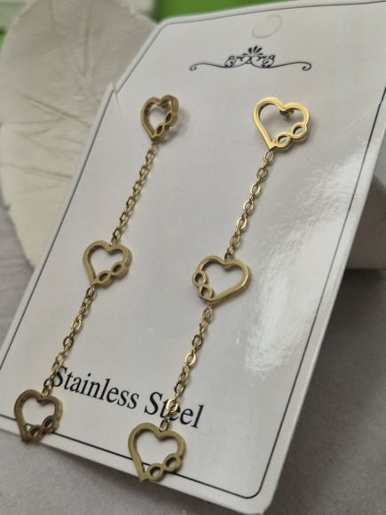 Серьги медицинская сталь с напылением золотом J10361(CJJ) Серьги медицинская сталь с напылением золотом J10361(CJJ)