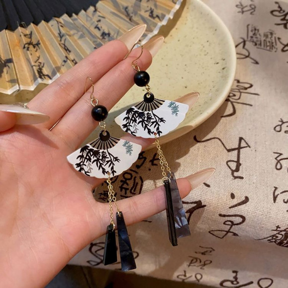 Серьги висячие азия ювелирный сплав J11480CJJ