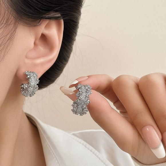 Серьги конго ювелирный сплав 1J12127CJJ