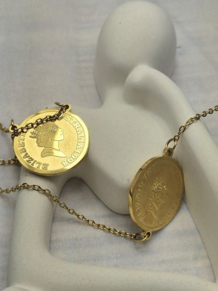 Сотуар (длинное колье) медицинская сталь с напылением золотом J11337CJJ Сотуар (длинное колье) медицинская сталь с напылением золотом J11337CJJ