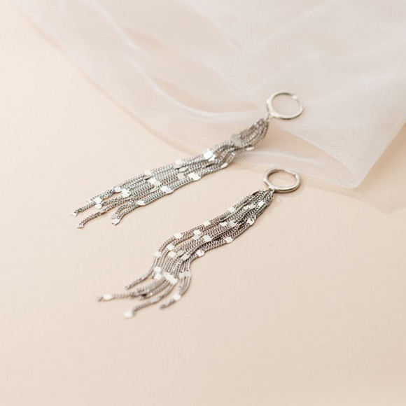 Серьги серебряная швенза ювелирный сплав DNS11106CJJ