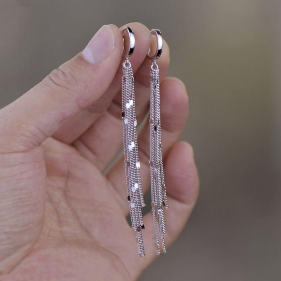 Серьги серебряная швенза ювелирный сплав DNS11106CJJ